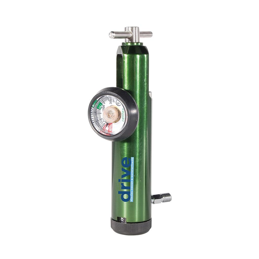 Regulador para cilindro de oxígeno de pin con prevista para vaso reservorio