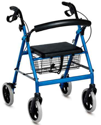 Andadera con asiento tipo rollator 4 ruedas de 8&quot; removibles aluminio