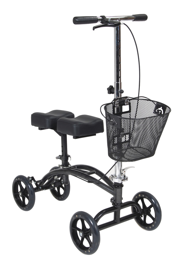 Caminador de rodilla con ruedas manubrio movible